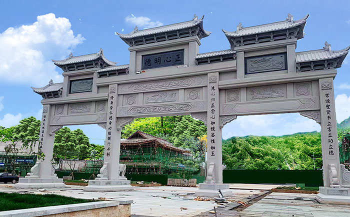 三门仿古石牌坊